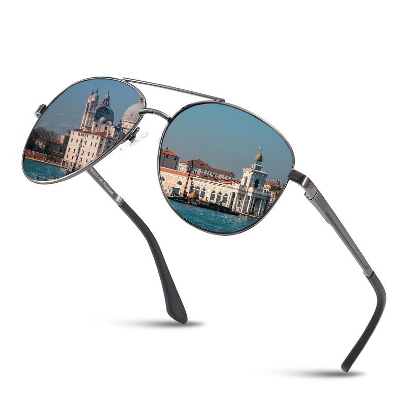 Luxus Herren Polarisierte Sonnenbrille Autofahren Sonnenbrille Männer Frauen Designer Vintage Schwarze Piloten Sonnenbrille UV400