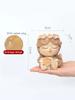 Cute Girl Small Plant Pot Resin Succulent Planter for Home Office Desk Mini Ornament Fairy Garden Flowerpot Decoration