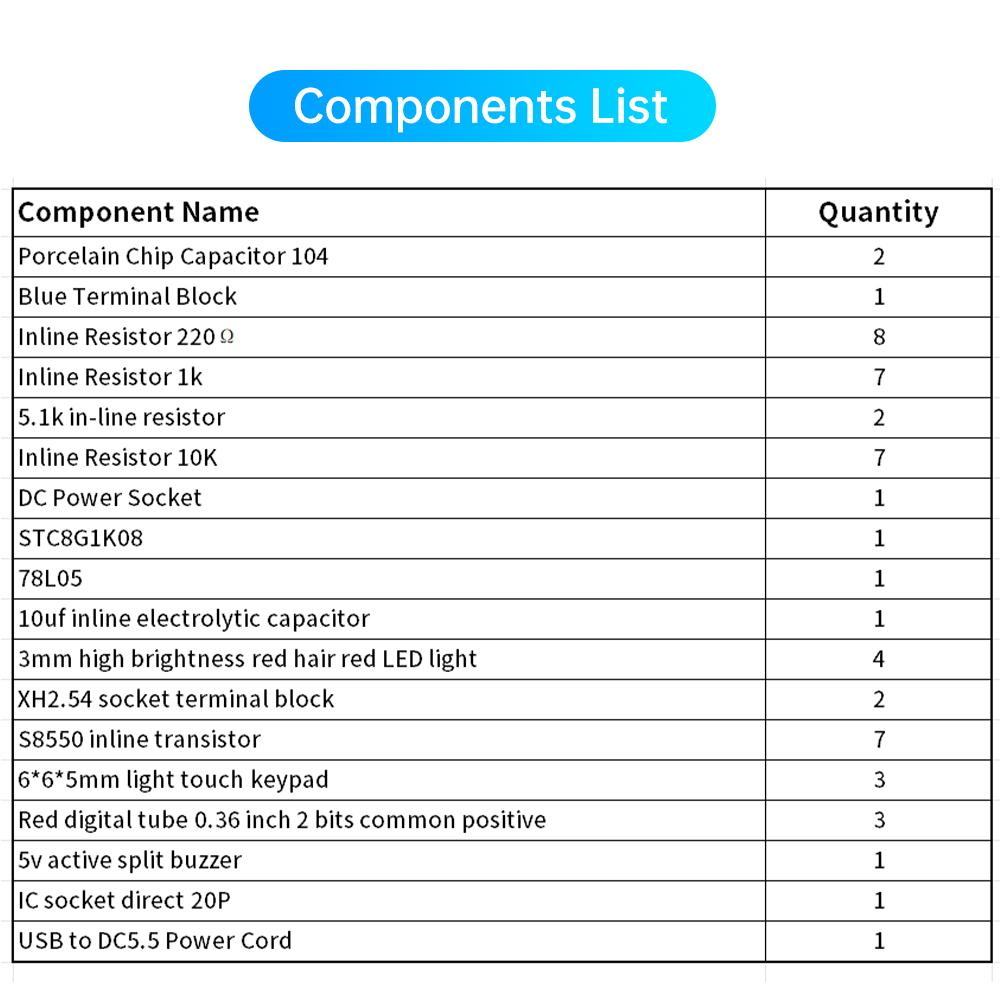 Red Display Digital Clock Module Electronic Kit C51 Electronic Clock DIY Kit DC 5-12V LED Digital Horologe Suite Timer Module