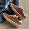 New Men Genuine Leather Casual Shoes Street Fashion Flat Skate Shoes Young Man Lace-up Sneakers