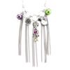 Les Trésors De Lily [G7791] - Designer Necklace 'Capucines' Purple Green Silver
