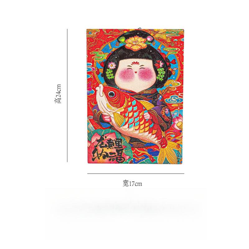 Chinese-style Tang Dynasty Lady Decorative Painting Niche and High-end Living Room TV Cabinets, Ancient-style Decorations Gifts