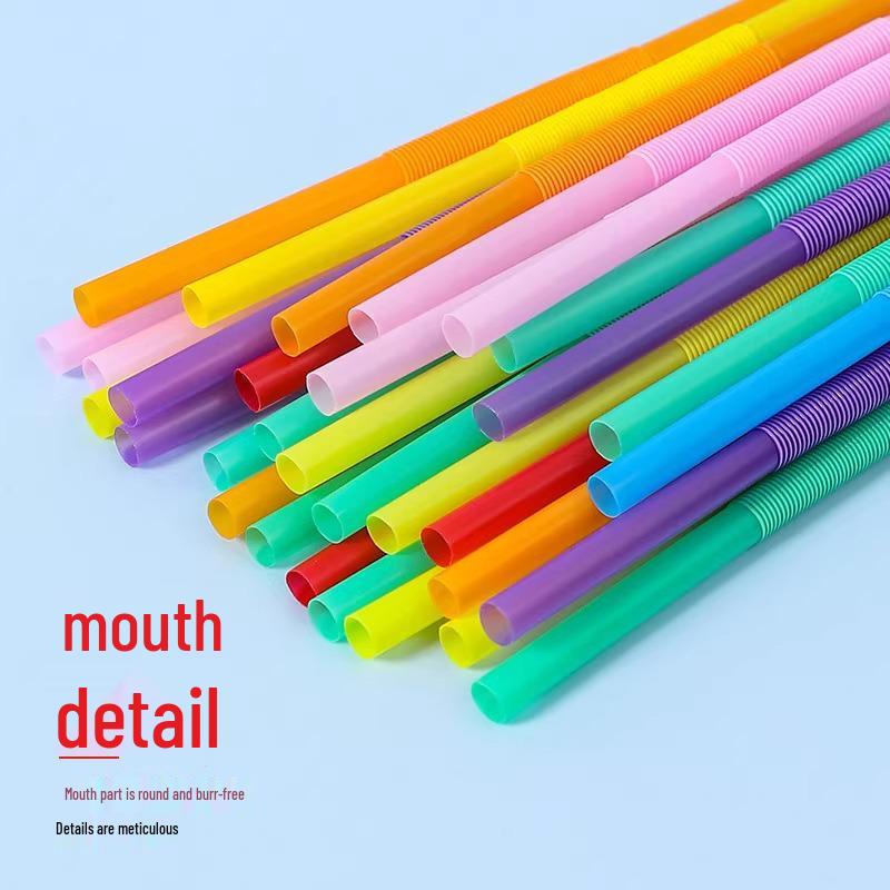 Disposable Colorful Art Straws - Creative Bendable Drinking Straws for Kids and Pregnant Women