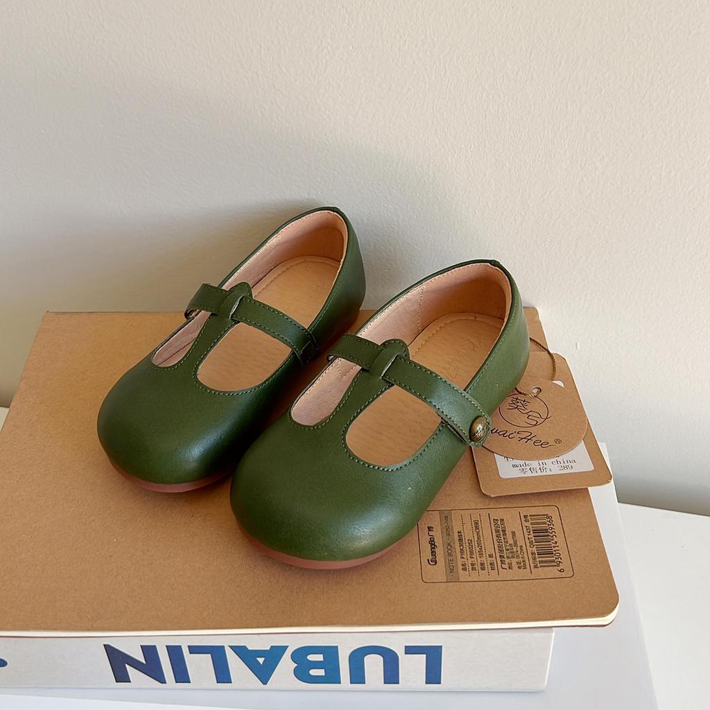 Children Spring/autumn New Girls Foreign Style All Vintage Leather Shoe Grandma Shallow Mouth Mary Jane Shoes Zapatos para niñas