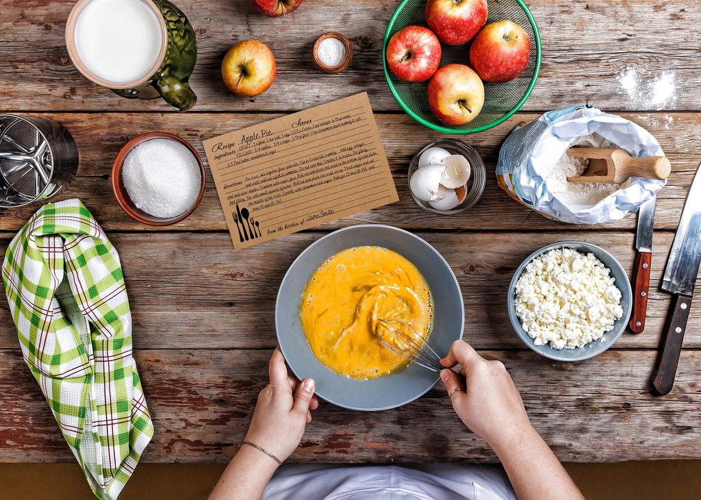 Inkdotpot Karta Przepisu 6x4 cala Jednostronne Karty z Projektami Przepisów Klasyczne Kraftowe Karty Przepisów Ślub-Wieczór Panieński-Baby Shower- Zestaw