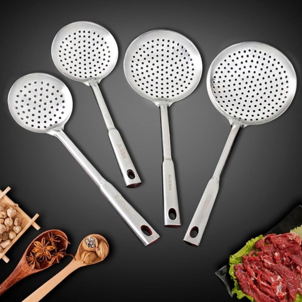 Multifunctional Stainless Steel Colander Long Handle Cooking Tools Oil Filter Skimmer  Restaurant