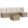 VidaXL Garden Lounge Set with Cushions 6 Pcs Beige Braided Resin 3217528