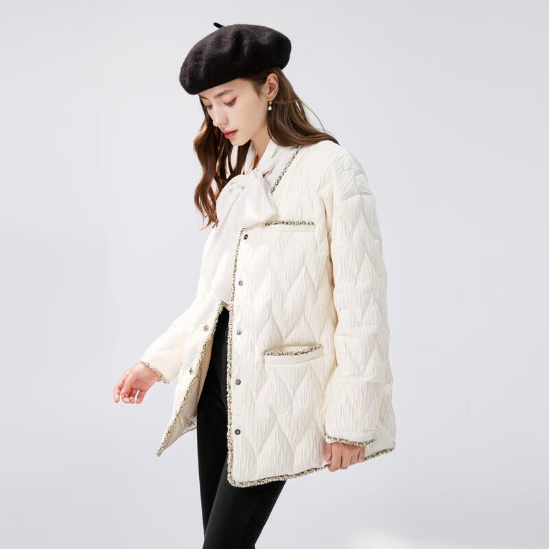 

Осенняя куртка пуховик с V-образным вырезом в повседневном стиле L