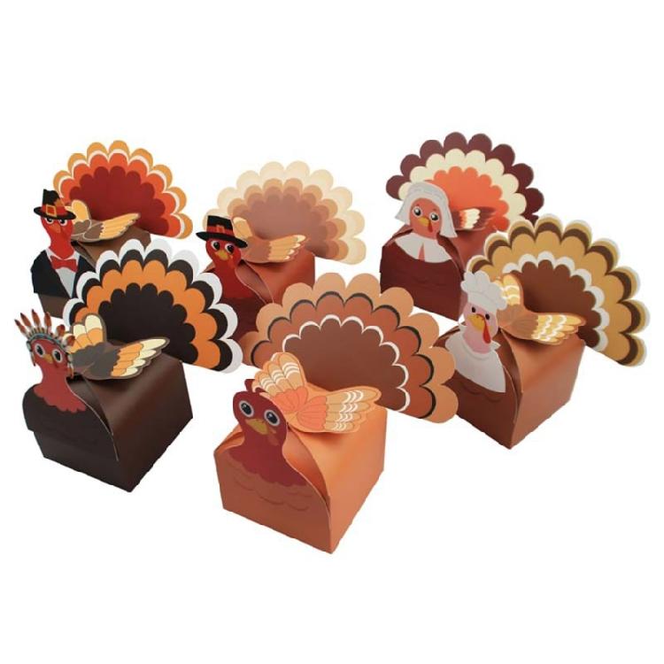 Bulk Thanksgiving Turkey Party Supplies Paper Gift Boxes For Festives Decorations And Family Activities