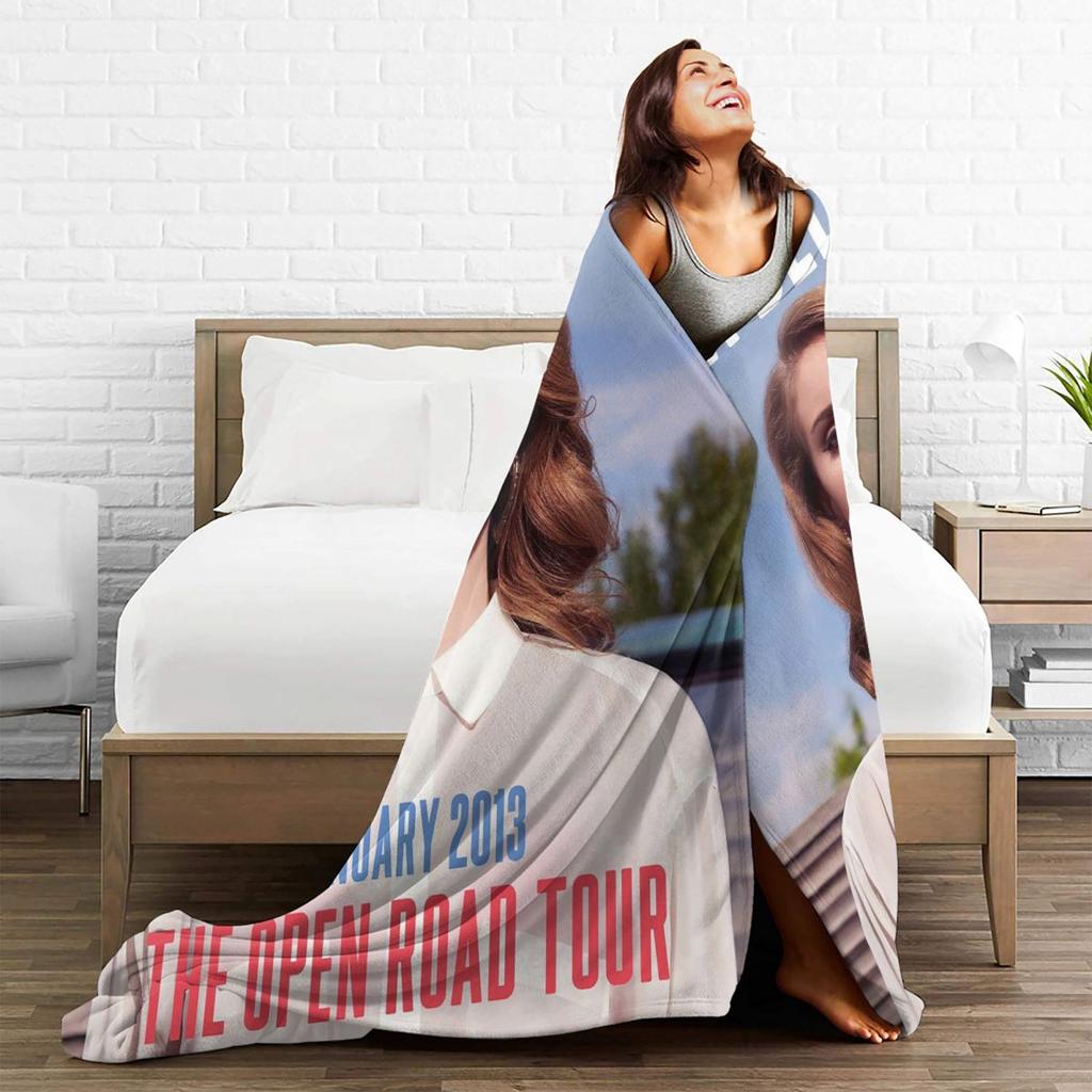 Lana Del Rey Blankets Soft Warm Flannel Throw Blanket Bedspread for Bed Living room Picnic Travel Home Sofa