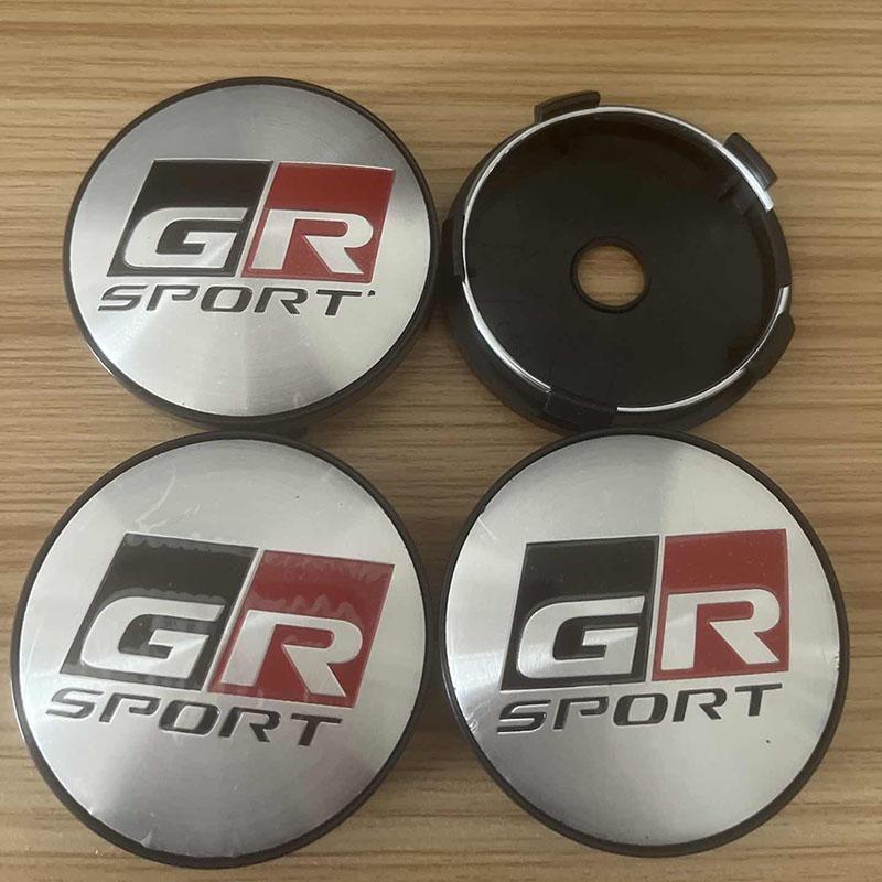 4Pcs 56mm 60mm GR Car Emblem Wheel Hub Center Cap Sticker Covers Universal Accessories