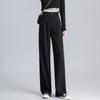 Fashion New Solid Straight Casual Wide Leg Pants Women Slim Fit High Waist Loose Women's Long Suit Pants Elegant Office Lady Simple Trousers 26034