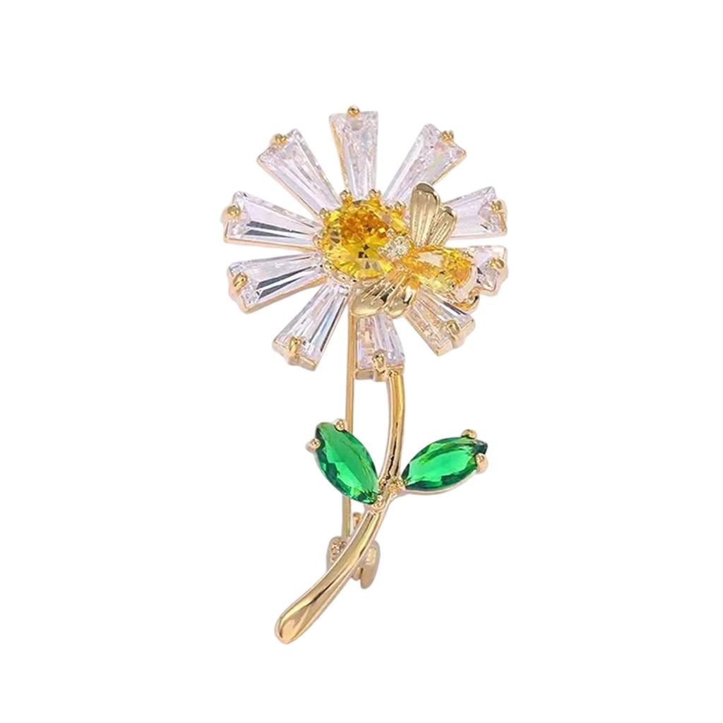 Versatile Sunflower Alloy Pin Multipurpose Decoration For Clothing Handbags Special Occasions Sturdy Wear