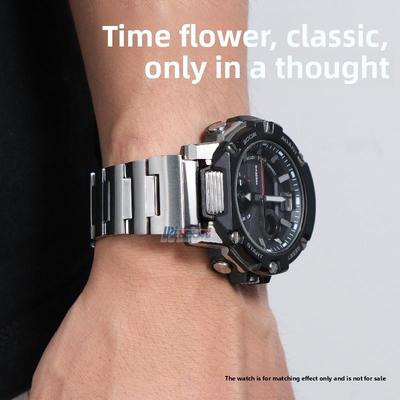 For Casio G-SHOCK Steel Heart GST-B300 MWA-100H MWD-100H Stainless Steel Watch Strap Men Metal Watchband Bracelet Accessories