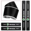 HLLQ9 Car accessories 2007-2023 for Skoda Octavia A5 A6 A7 stainless Stickers protector Door Sill Scuff Plate Threshold Welcome Pedal