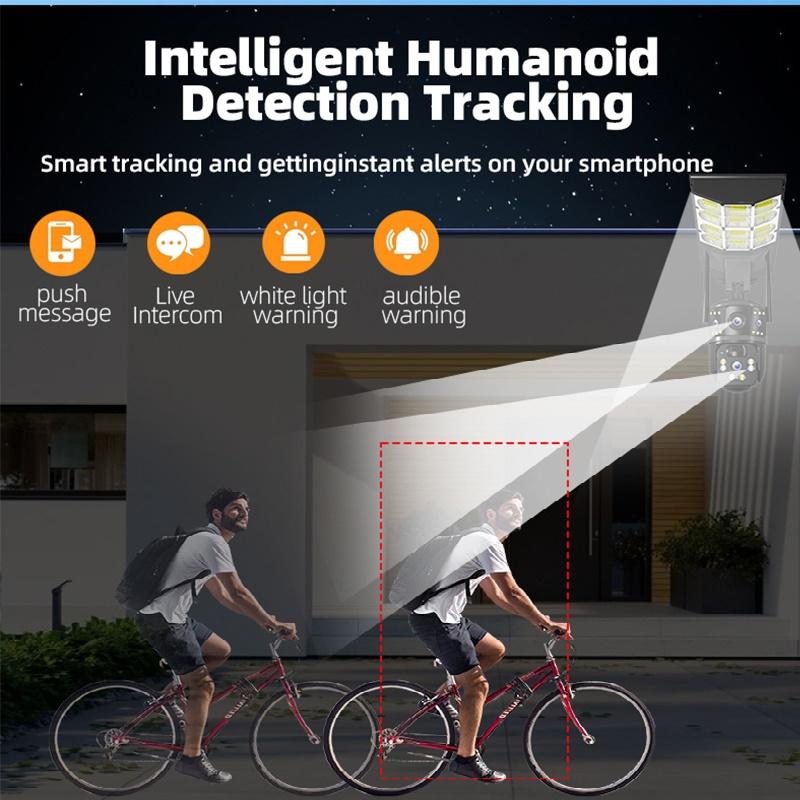 2-in-1 Multi-Functional Solar Light, Works As Street Lamp and Security Camera with Automatic Solar Charging