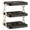 3-Tier Foldable Storage Tray Vegetables Fruits Tiered Storage Tray Shelf Food Grade Non Bpa ,Large Capacity Space-Saving