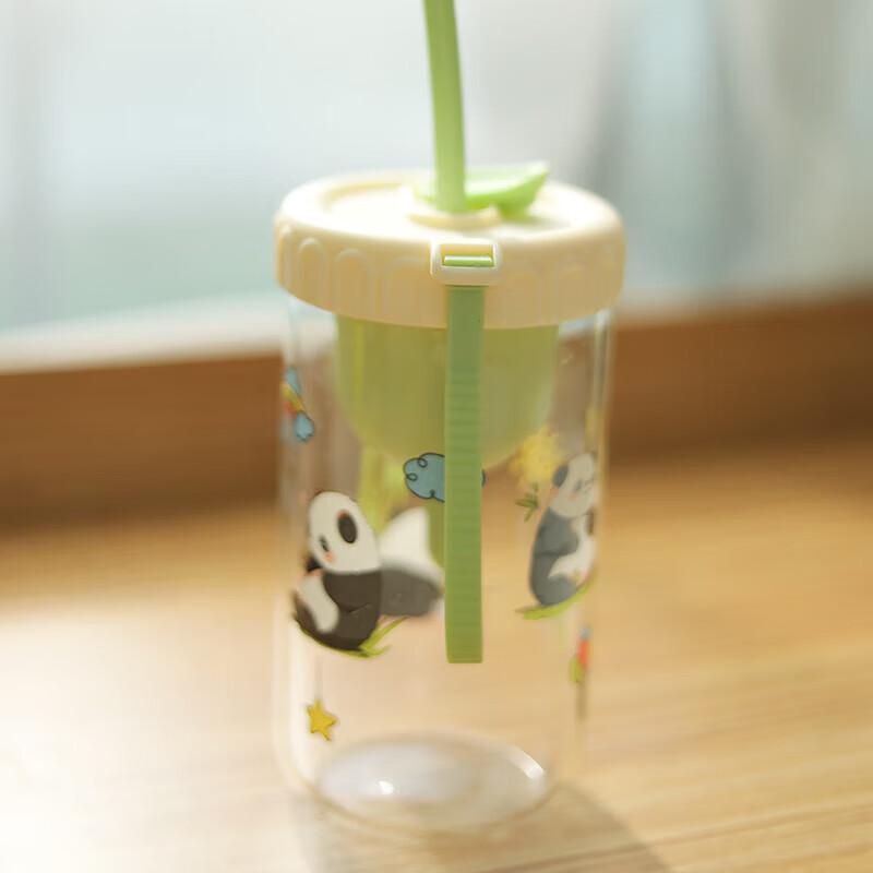 Shanzhongshan Panda Tea Infuser Straw Glass Cup