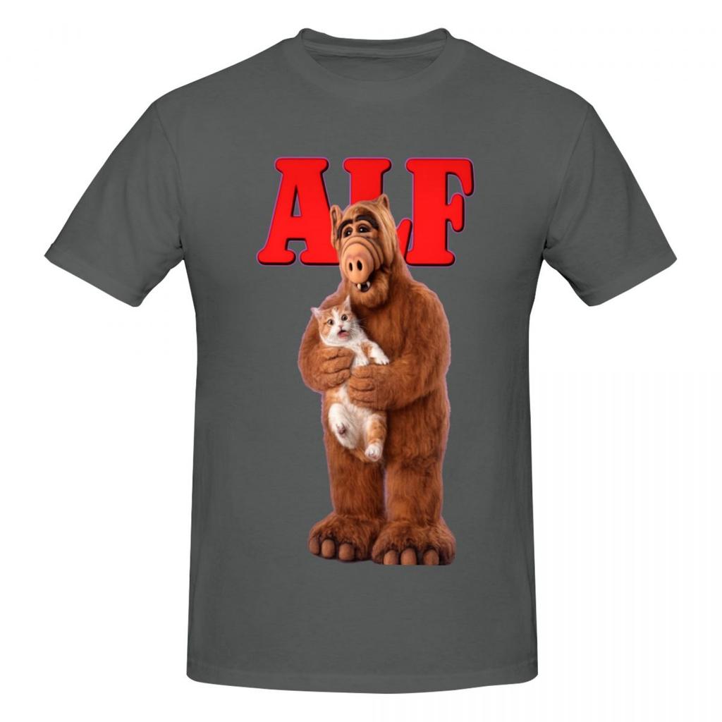 Unisex Funny Alf Eat Cat 2026 T Shirt Streetwear Cotton Crewneck Shirts