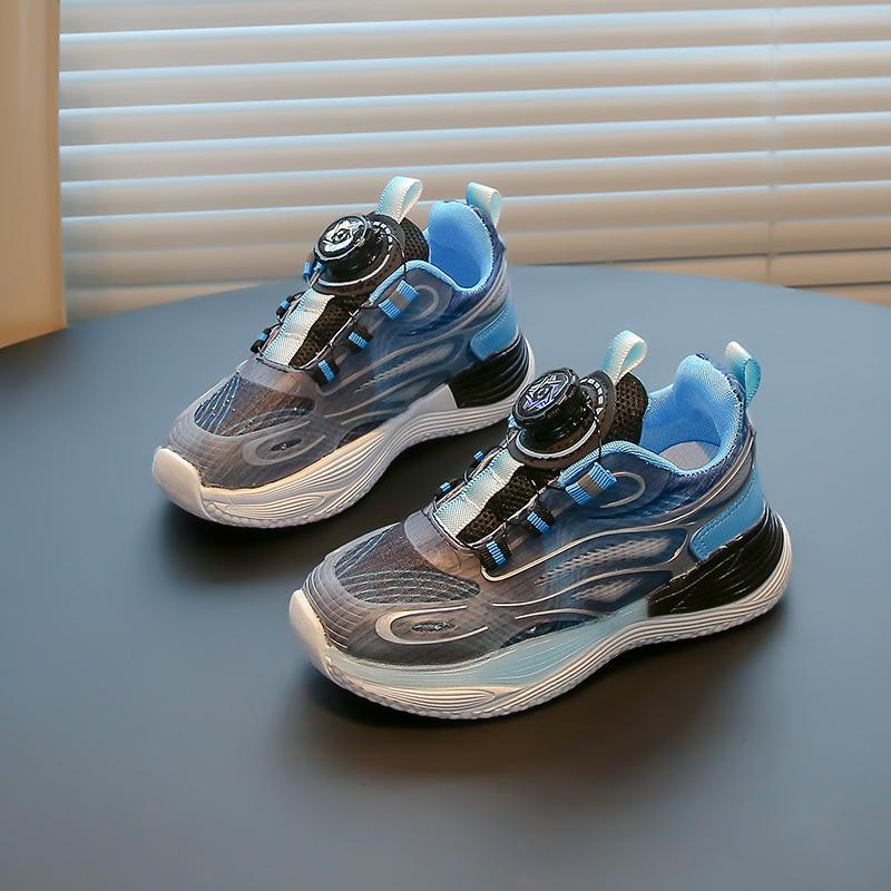 

Трендові дитячі кросівки з м’якою підошвою, зручні кросівки для бігу. Студентська мода для хлопчиків і дівчаток. Повсякденне дихаюче спортивне взуття. 37 синій/чорний