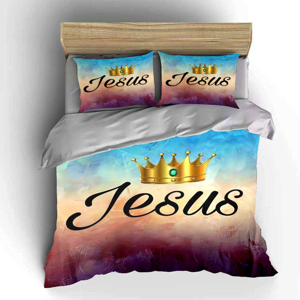 "Jesus Crown Bedding Set" Bedding Duvet Cover Set Duvet Cover Pillowcases (1 * Duvet Cover 2 * Pillowcases, without duvet insert)
