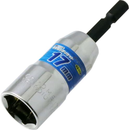 KONYO Remora 17mm Semi-Long Socket with Hex Shank, KS-17W