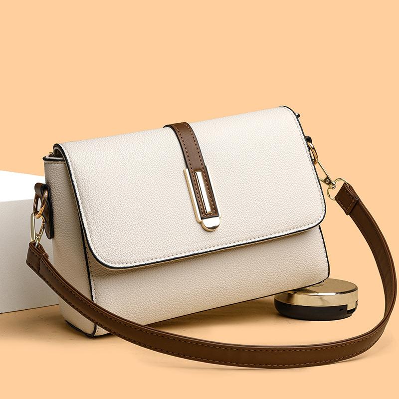 Women's Stylish Bag Soft Leather Crossbody Shoulder Bag Solid Color Premium Women's Messenger Shoulder Bag