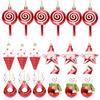 Electroplated Candy Pendant Plastic Xmas Tree Hanging Pendants Crafts Christmas Lollipop  Gift
