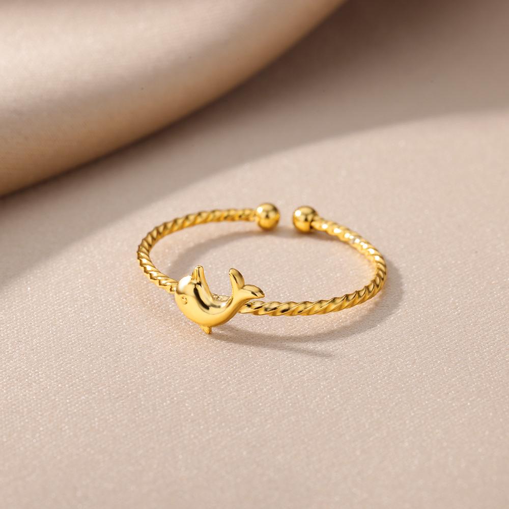 Stainless Steel Ocean Starfish Open Rings For Women Girls Gold Color Finger Rings Wedding Summer Jewelry Party Gift Anillos