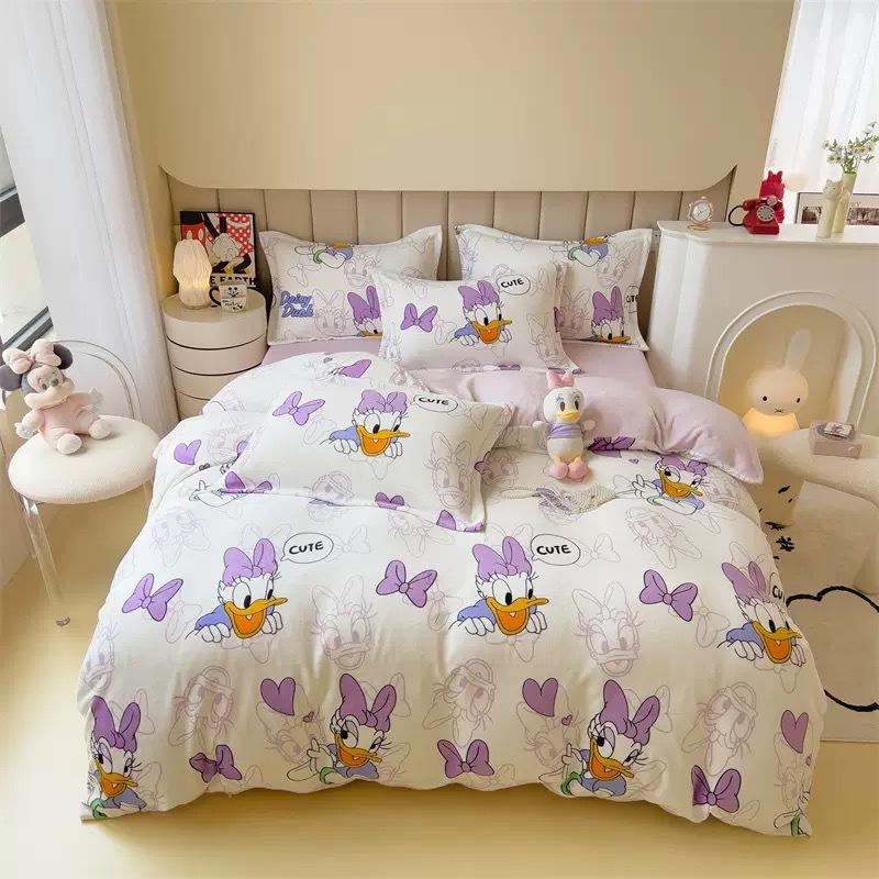 Bedding Three-Piece Set, Digital Printing Mickey Cartoon Series Double-Sided Printing Three-Piece Set