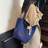 Tote Bag Women's Large Capacity Shoulder Bag Letter Embroidery Underarm Bag