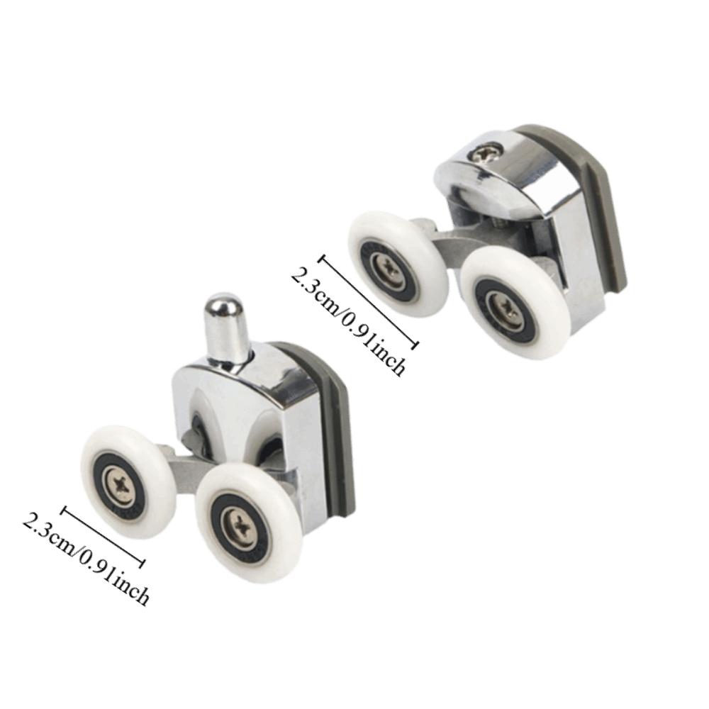 Aluminum Zinc Zinc Alloy Sliding Door Rollers 23/25mm Replacement Rollers Door Wheels  Bathroom Installation