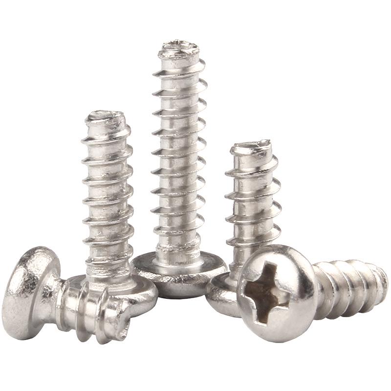 Nickel-Plated Pan Head Phillips Self-Tapping Screws (Sizes: M1.2, M1.4, M1.7, M2, M2.3, M3)