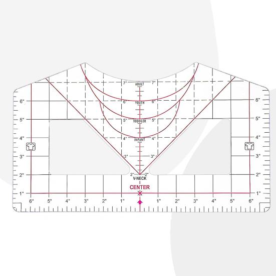 T-Shirt Ruler for Vinyl Alignment Heat Press T-Shirt Measurement Tool All-in-One T-Shirt