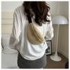 Women'S Stylish Woven Chest Bag - Light Brown, Breathable Crossbody Sling Phone Pouch with Zipper Closure, Versatile Waist Pack for Beach, Sports
