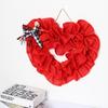 Fabric Pendant Heart-shaped Valentine's Day Flower Ring Peach Heart Door Hanging