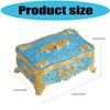 Traditional Floral incised Jewelry Storage Box for Women Built from strong Alloy Featuring Glossy Finish