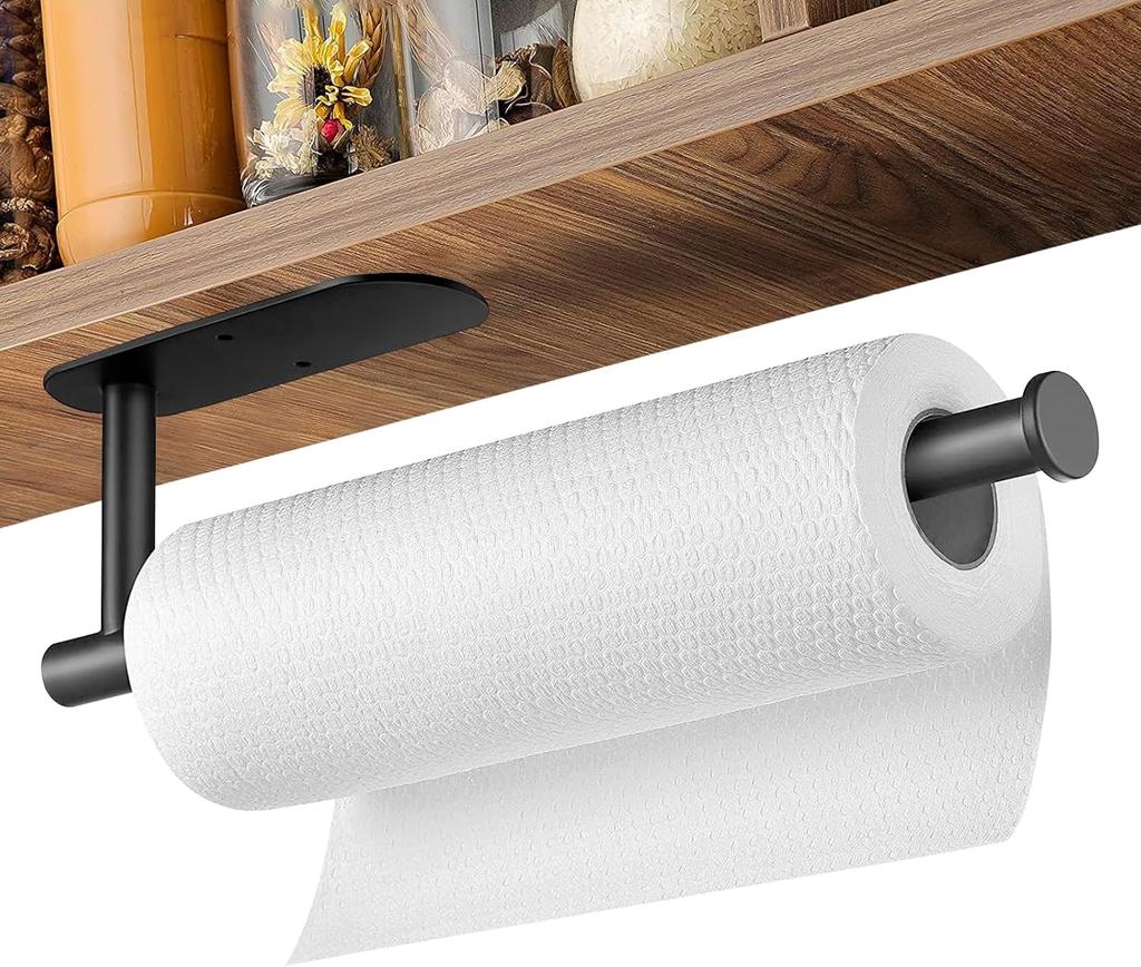 Kitchen Roll Paper Holder Adhesive Stainless Steel Toilet Paper Holder Under Cabinet Paper Roll Holder for Kitchen Storage