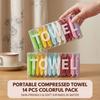 Portable Disposable Compressed Towels 14PCS Face Washcloths for Travel Camping Makeup Removal Daily Cleansing Skincare