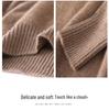 2026 Women's Cashmere Raglan Sleeve Pullover: Loose Fit, Half-High Neck, Slimming Knitwear for Autumn/Winter