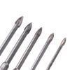 5Pcs Four Side Triangular Drill Bit Multiple Sizes Cross Hex Drill Carbide Drill Bit  Glass