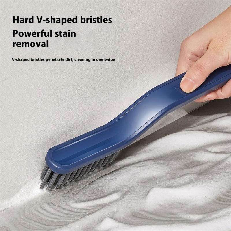2PCS MultiFunctional Bathroom Floor Brush For Tight Corners Gaps Stubborn Dirt Removal With NonSlip Ergonomic Handle