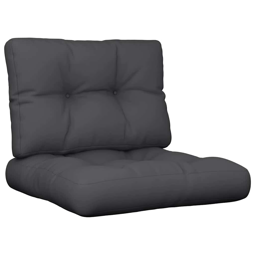 Vidaxl Pallet Sofa Cushions, 2 Pcs, Black, Fabric