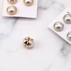 4 stk White Pearl Hijab Brosje Safty Sterk Magnetic Clip Luksus tilbehør Ingen hull Pins Brosjer Magnet for muslimsk skjerf