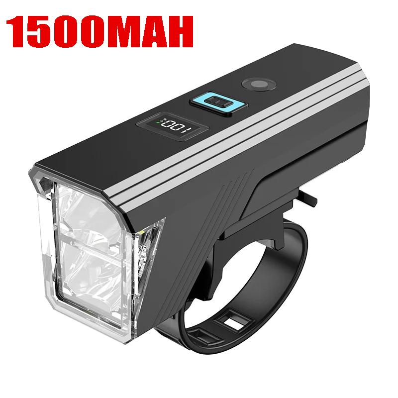 Powerful Sensing Bicycle Head Light Power Display Flashlight Rechargeable MTB Bike Front Light for Night Outdoor Cycling Safety