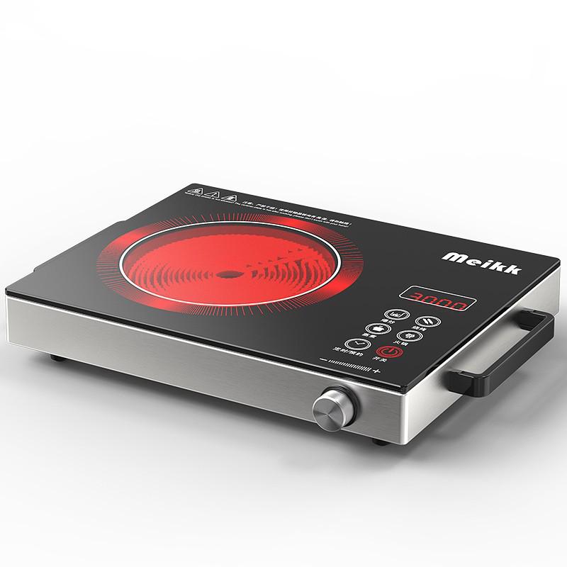Double Head Electric Ceramic Cooker & Light Wave Oven - Touch Control, Pot Compatible, Household Appliance