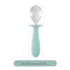 304 Stainless Steel Baby Feeding Set: Long-Handled Silicone Fork & Spoon