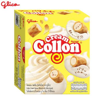 Glico Collon Cream Flavour (Biscuit Roll) 54 G X 10 Pcs / 20 Pcs - Thai Snack