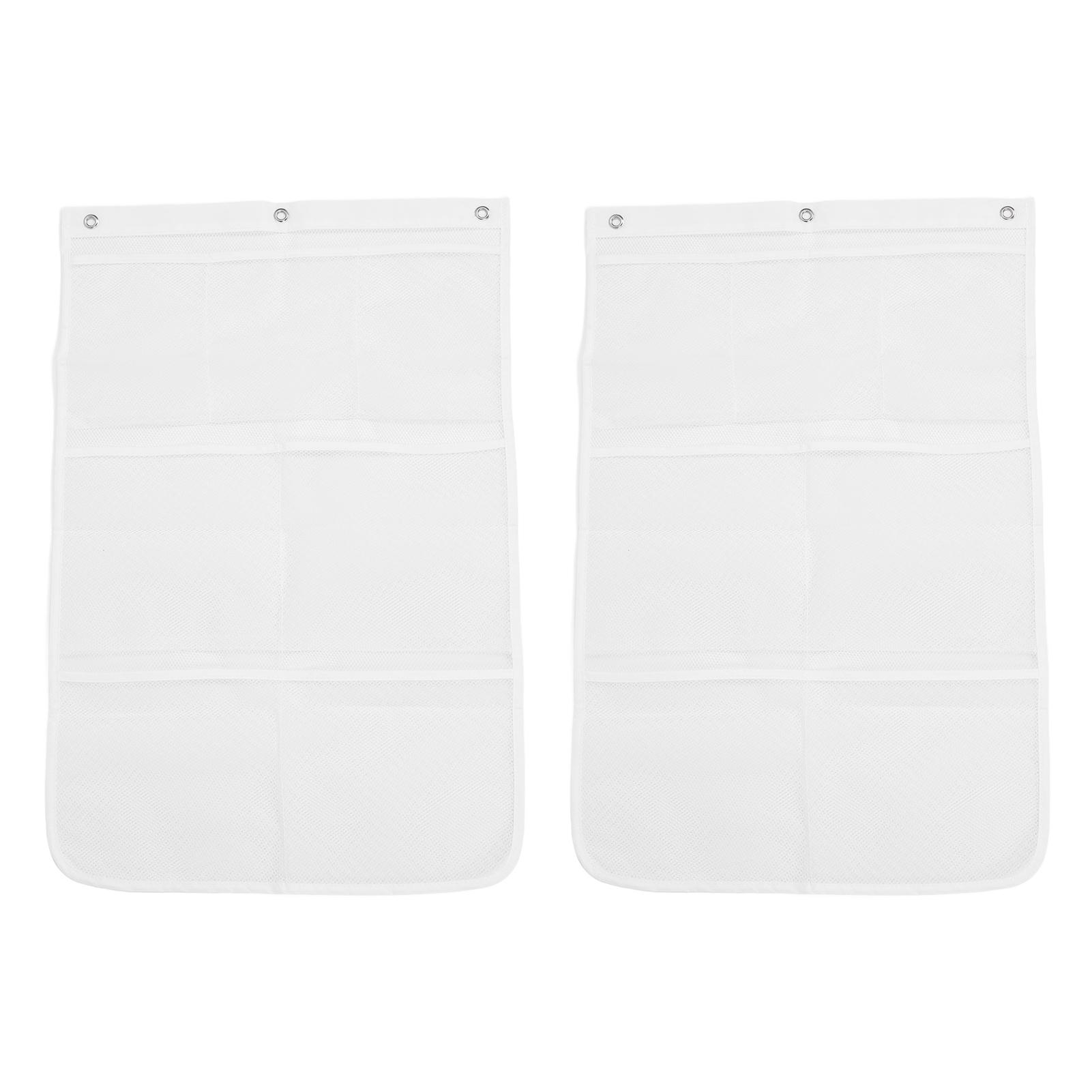 

Подвесная сумка для хранения в ванной 2 шт. 6 крючков Подвесная сетчатая полка для душа Быстросохнущий сетчатый органайзер для ванной