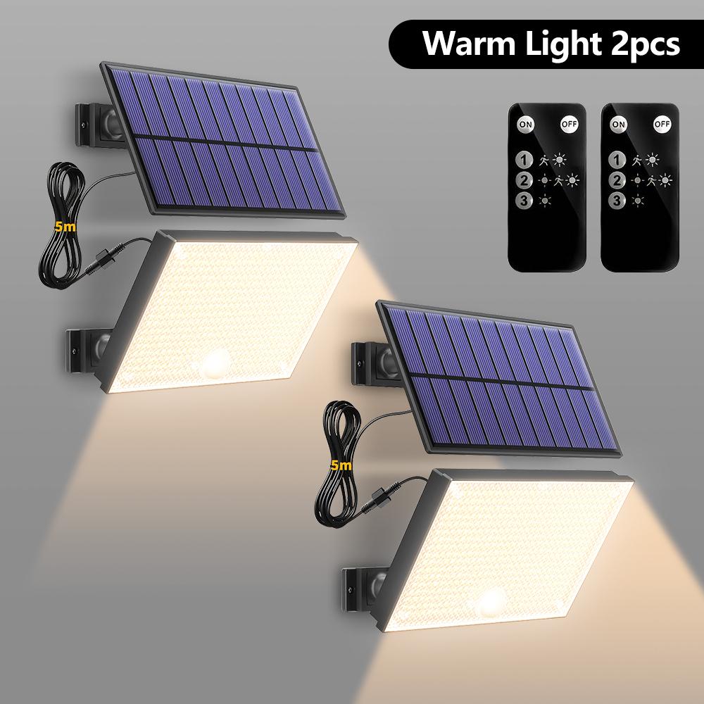 Outdoor 400LEDS Solar Lights Split Motion Sensor Solar Security Lights 3 Modes Waterproof Solar Powered Wall Light Yard Shed